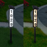 Upgrade Solar Home Address Sign, House Numbers Lighted Address Plaque Outdoor Waterproof