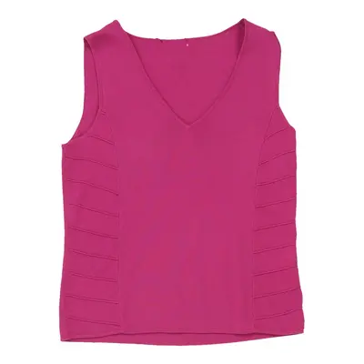 Vintage Unbranded Sweater Vest - Medium Pink Cotton