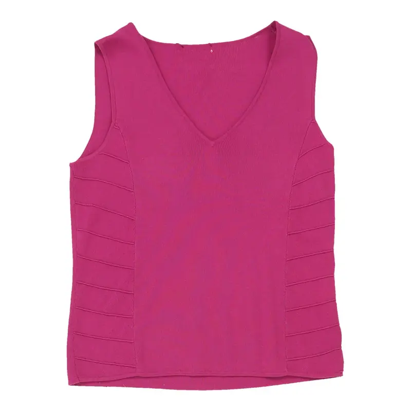 Vintage Unbranded Sweater Vest - Medium Pink Cotton