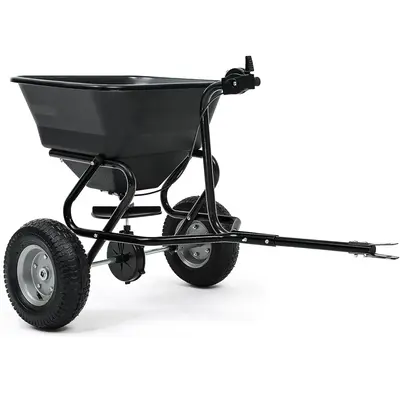 Tow Behind Lawn & Garden Broadcast Spreader for Seed Holds up to 130 lbs with 13\