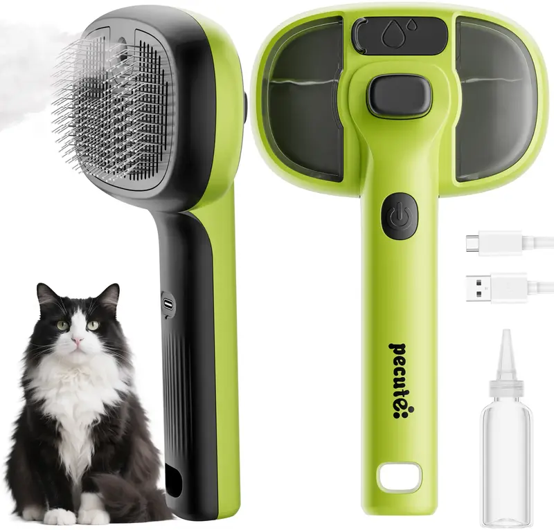 Pecute Pet Fur Removal Brush for Cat/Dog – Deshedding & Grooming Tool