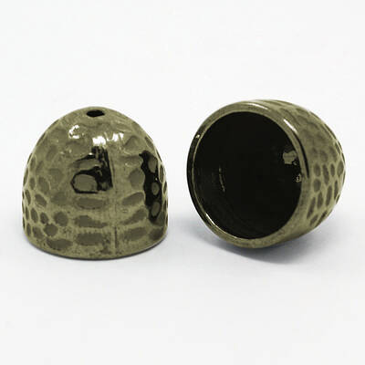 Hammered Alloy Campaniform Cord Ends