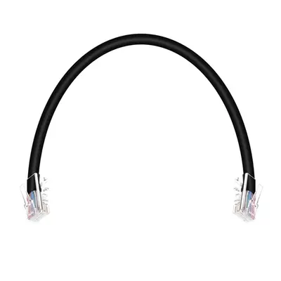 13098 Monoprice Cat5e Ethernet Patch Cable ZEROboot RJ45 Stranded 350MHz UTP Pure Bare Copper 24AWG 1ft Black