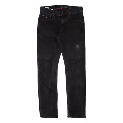 TOMMY HILFIGER Mens Jeans Black Slim Straight W30 L32