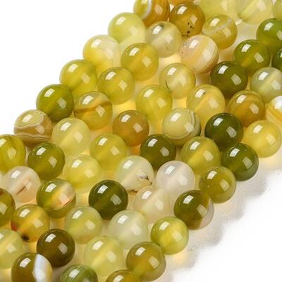 Natural Striped Agate/Banded Agate Beads Strands