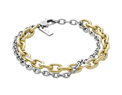 Armani Exchange Bracciale Doppio In Acciaio Per Uomo Axg0162710