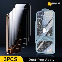 FUNCAT DEEFUN Screen protector for iphone16/15/14/13/12/Series High Definition /Privacy protection phone Film-Dust Free Witho...