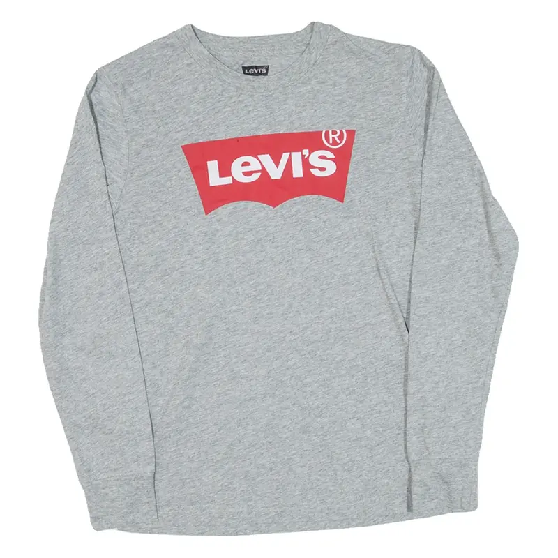 LEVI'S Boys T-Shirt Grey Long Sleeve 12Y