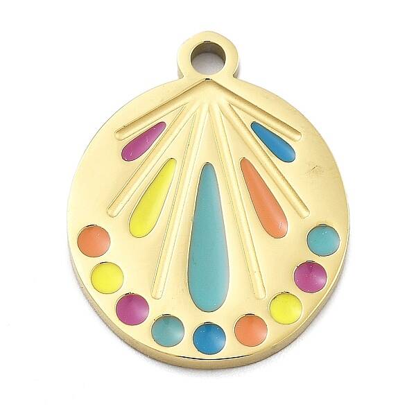 Ion Plating(IP) 304 Stainless Steel Enamel Pendants