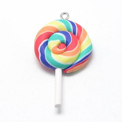 Handmade Polymer Clay Big Pendants