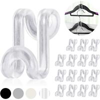 Hanger Hooks Space Saving, 60 Pack Clothes Hanger Connector Hooks, Transparent Stackable Clothes Hangers with Hooks for Close...