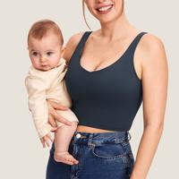 Momanda V Neck Nursing Crop Tank Top