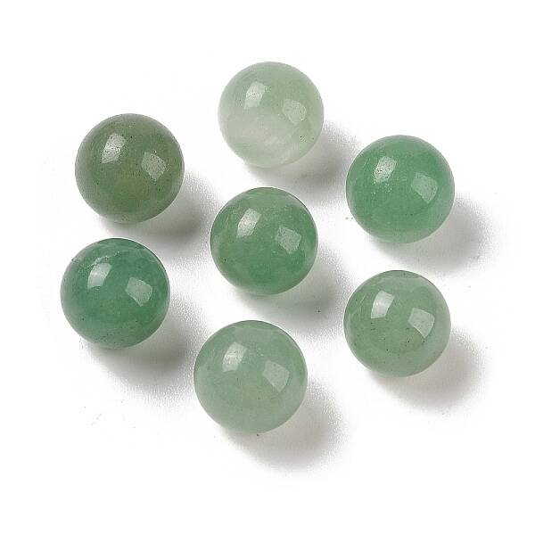 Natural Green Aventurine No Hole Sphere Beads