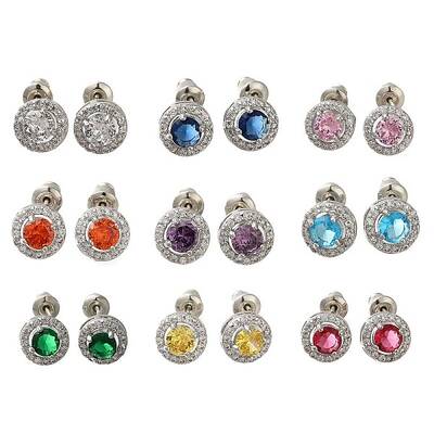 Rack Plating Brass Micro Pave Cubic Zirconia Earrings