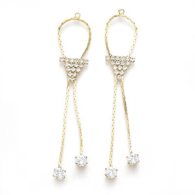 Brass Chain Tassel Big Pendants
