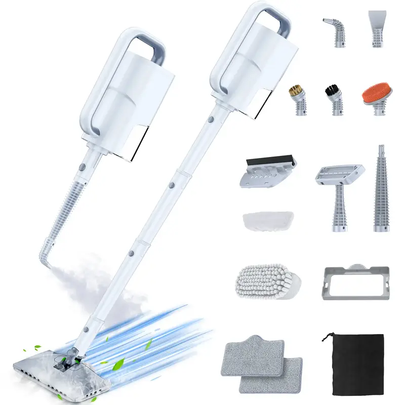 Steam Mop Cleaner 10-in-1 Multi-purpose with Detachable Duty Handheld Multifunction Steamer Electric Mop Flip-Down For Carpet...