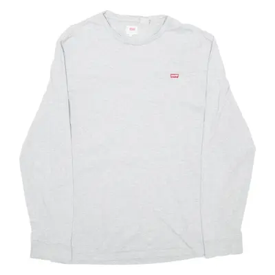 LEVI'S Mens T-Shirt Grey Long Sleeve M