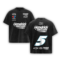 Kyle Larson Chevrolet Hendrick Motorsports 2025 Racing Graphic Design Acid Washed T-Shirt Sport Racing Top Men Cotton Streetw...