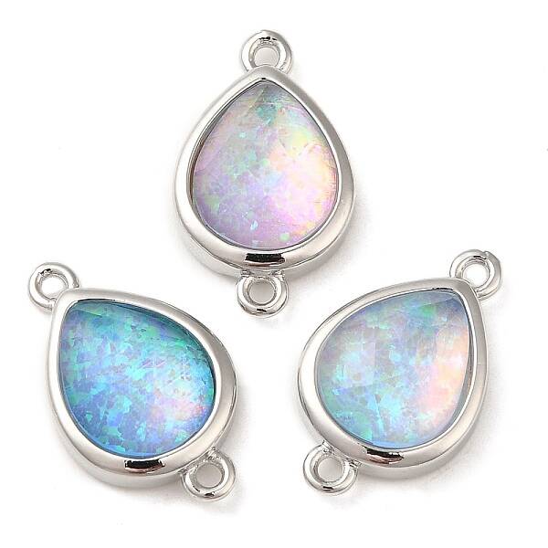 Synthetic Opal Connector Charms