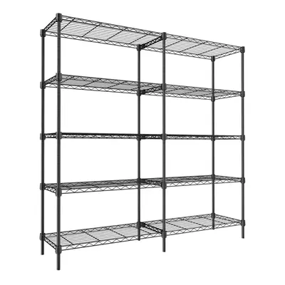 Garvee 5 Tier Wire Shelving Heavy Duty Adjustable Garage Shelves Storage Rack for Warehouse Pantry Closet 59W x 59H x 13.8...
