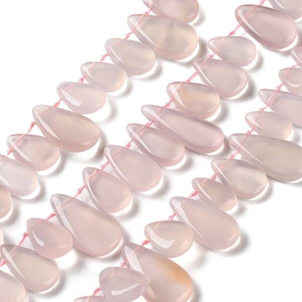 Natural Pink Agate Beads Strands