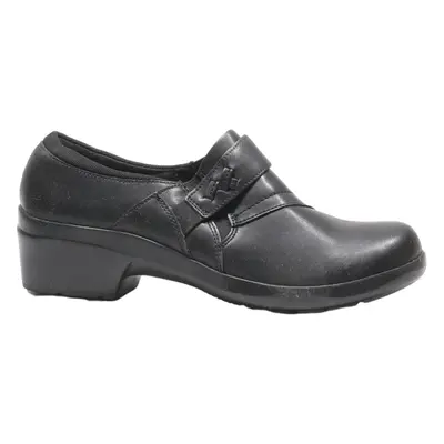 CLARKS Pump Shoes Black Leather Womens UK 6.5