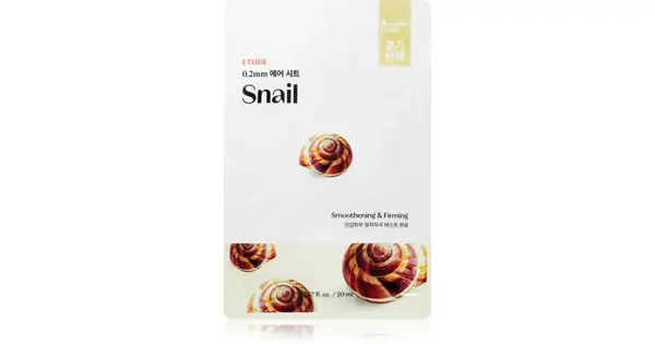 ETUDE 0.2 Therapy Air Smoothing Fabric Mask with Snail Slime Extract 20ml