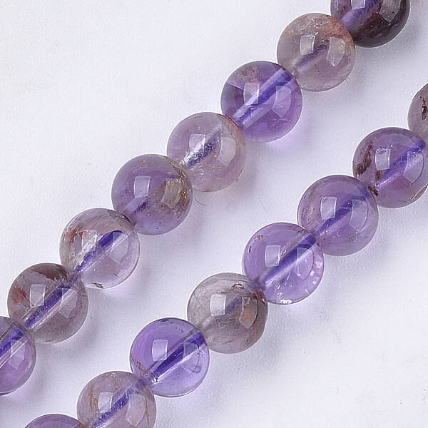 Natural Purple Lodolite Quartz/Purple Phantom Quartz Beads Strands