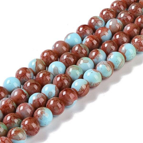 Baking Paint Glass Bead Strands