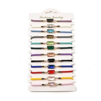 12Pcs 12 Colors Polyester Bracelets