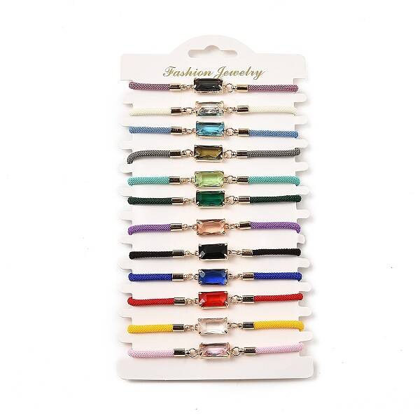 12Pcs 12 Colors Polyester Bracelets