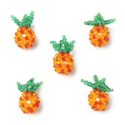 Handmade Nylon Wired Glass Beaded Pendants