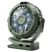 Gaiatop 2025 Portable Camping Fan with LED Lantern, 360°Rotation and Clip on for Desk, 4000mAh USB Rechargeable Battery Powe...