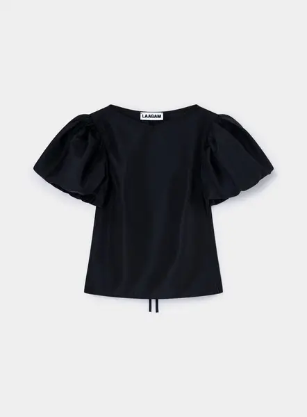 SIMONE BLACK PUFF SLEEVE BLOUSE | Size: XL