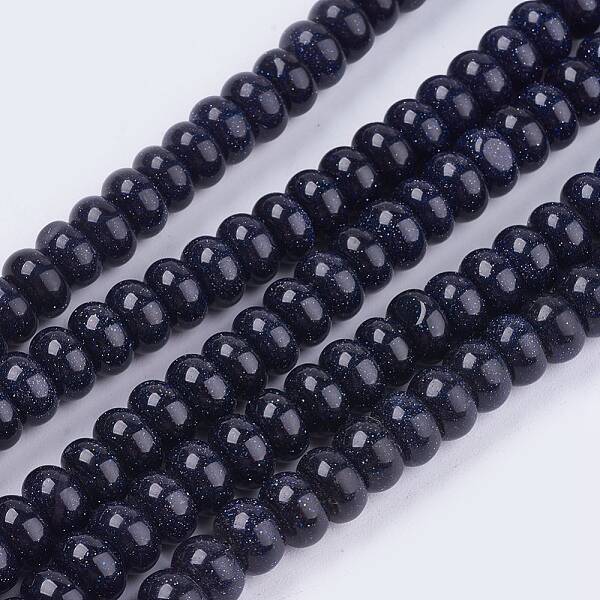 Synthetic Blue Goldstone Beads Strands