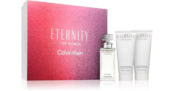 Calvin Klein Eternity women's gift box Calvin Klein Eternity Eau de Parfum 50 ml + Body Milk 100 ml + Shower Gel 100 ml