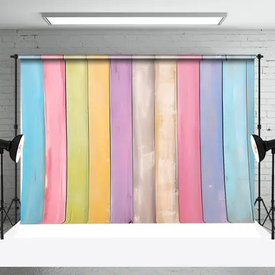 Fresh Macaron Color Brick Wall Photoshoot Backdrop - Aperturee