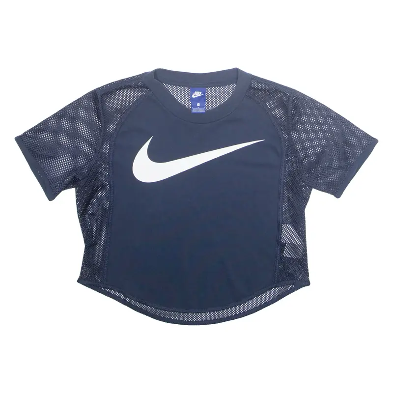 NIKE Cropped Womens T-Shirt Blue L