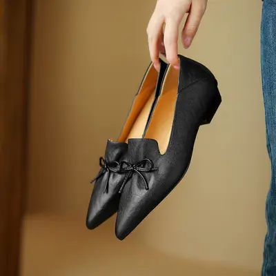 CHIKO Jaliyah Pointy Toe Block Heels Loafers Shoes