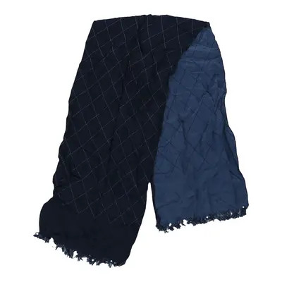 Unbranded Checked Scarf - No Size Navy Polyester