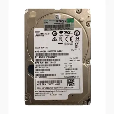 869714-001 HP 300GB 6Gb/s SAS 10000 2.5-inch Hard Drive
