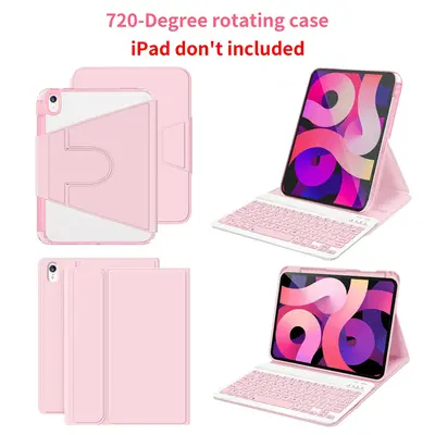 STWMOOCE Folding Wireless Keyboard with Case & Pencil Holder, 1 Set Gift, Protect Case with Stand for 10.9 iPad Case Air4/5&1...