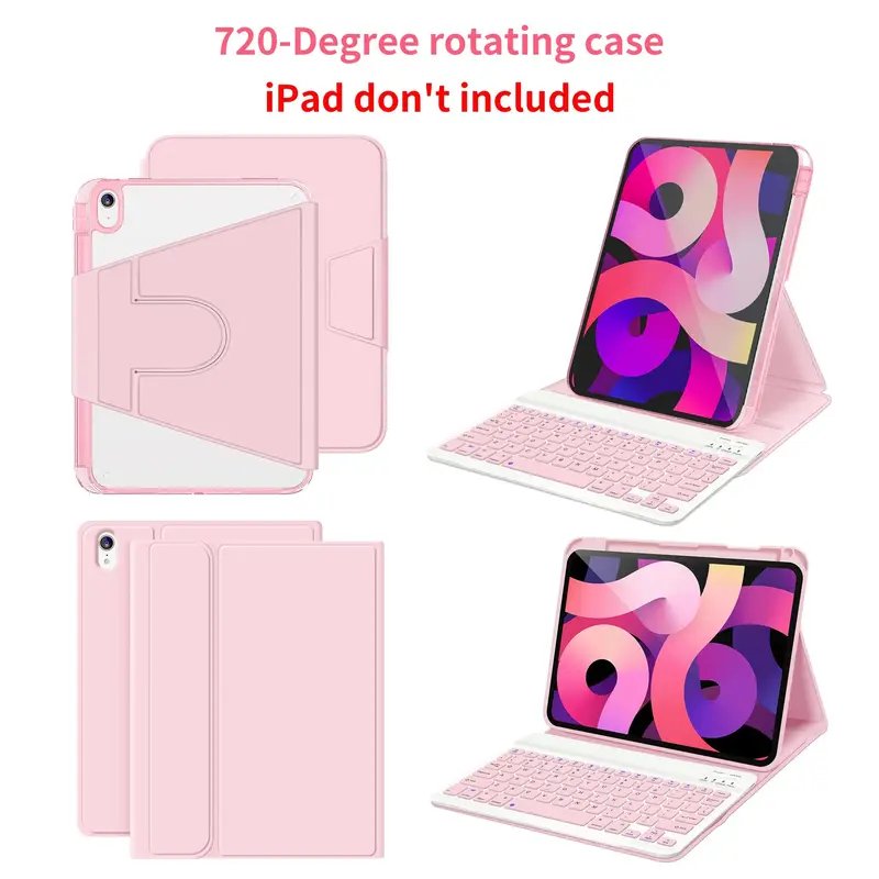 STWMOOCE Folding Wireless Keyboard with Case & Pencil Holder, 1 Set Gift, Protect Case with Stand for 10.9 iPad Case Air4/5&1...