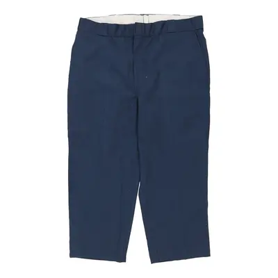 Dickies Trousers - 40W 26L Blue Cotton Blend