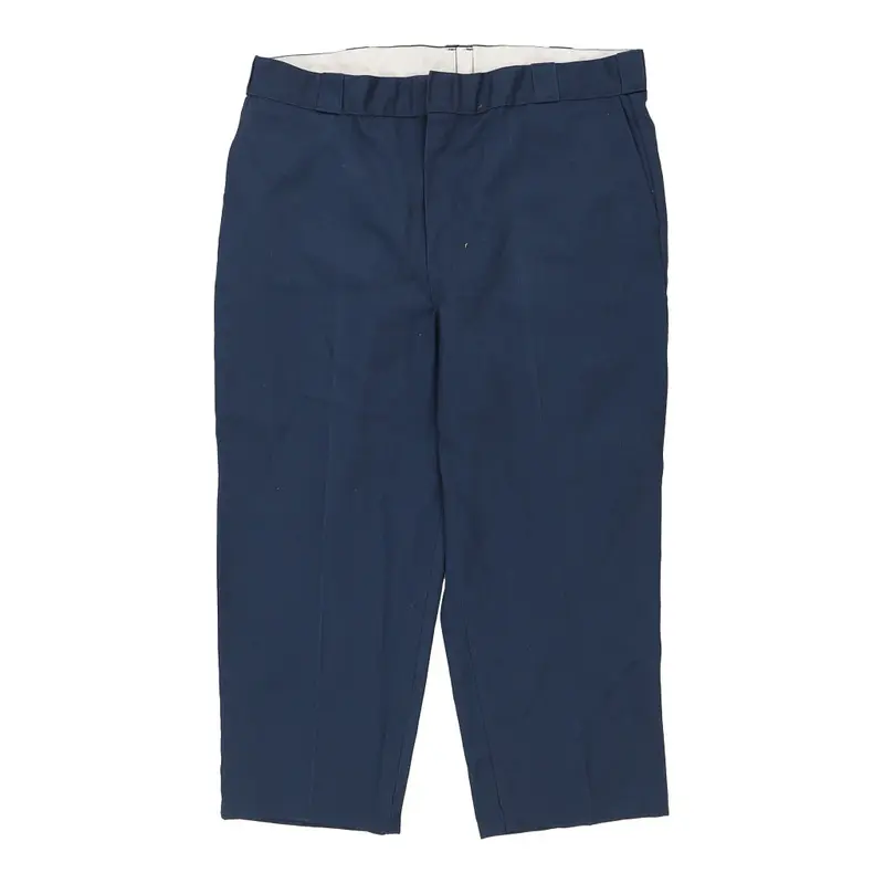 Dickies Trousers - 40W 26L Blue Cotton Blend