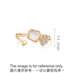 'Harmony' 18K Rose Gold Mother of Pearl Ring