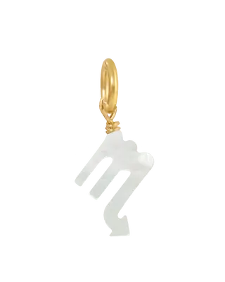 MOP Zodiac Charm | Metal Color: Gold | Sign: Scorpio