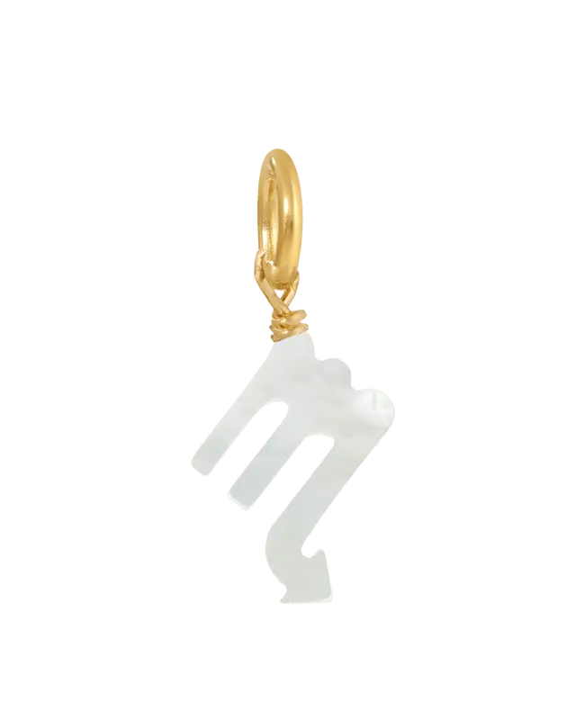 MOP Zodiac Charm | Metal Color: Gold | Sign: Scorpio