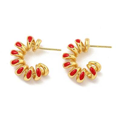 Rack Plating Brass Stud Earrings