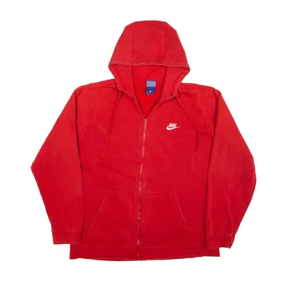 NIKE Hoodie Red Pullover Mens XL